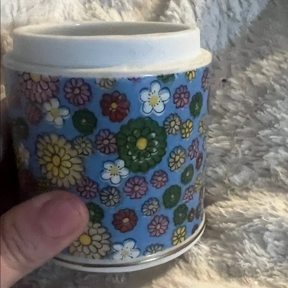 Floral Ceramic Jar with Lid